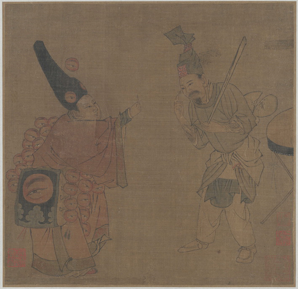 图13 南宋,佚名,《眼药酸》,册页,绢本设色,23.8x24.5厘米,北京故宫博物院藏。