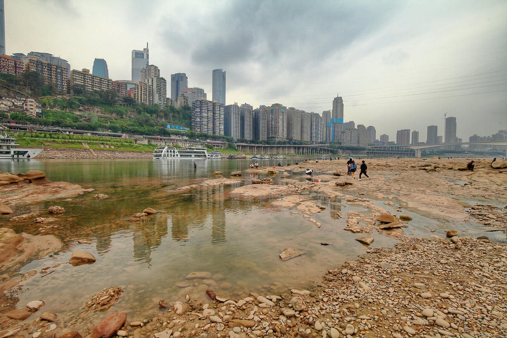 河灘風景嘉陵江廊坊