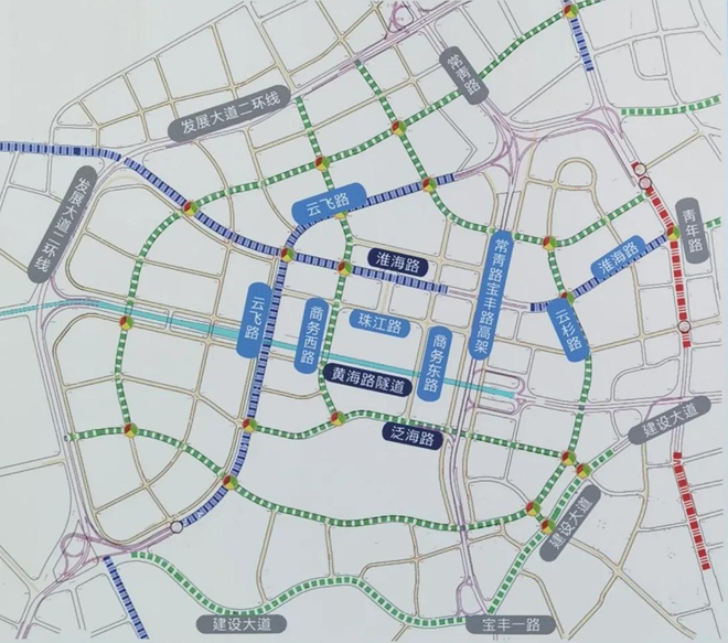 图/武汉cbd的交通干道规划示意图