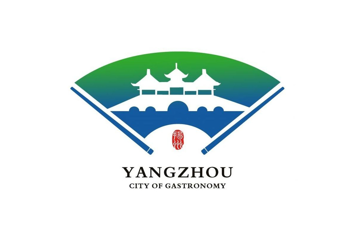 扬州"世界美食之都"形象logo,蓝天碧水,我的扬州炒饭去哪了?