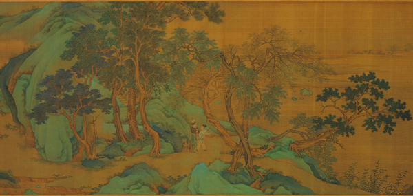 明 仇英 《长夏江村图》卷（局部） 台北故宫博物院藏