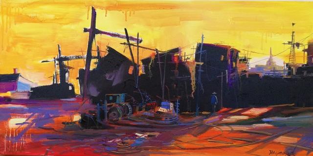 中国当代印象派画家罗文油画作品赏析