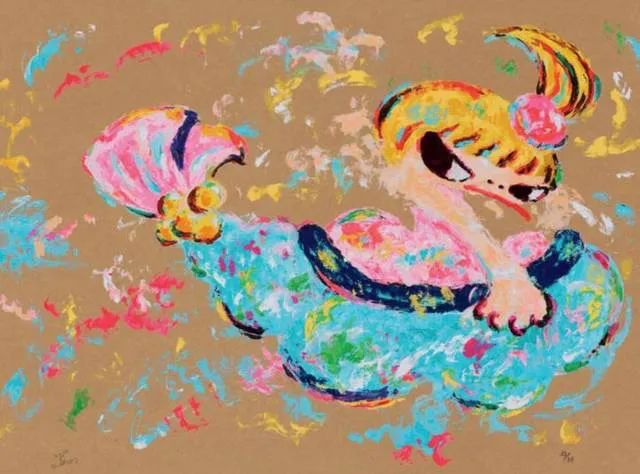 村上隆强力推荐,日本用手指作画的涂鸦美女画家六角彩子