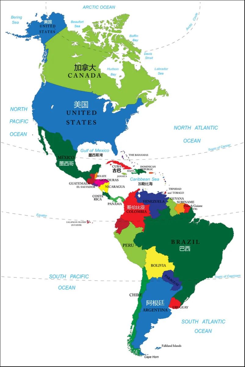 古巴和美国的位置地图图片