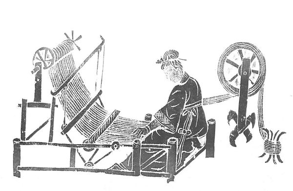 古代纺织简笔画图片