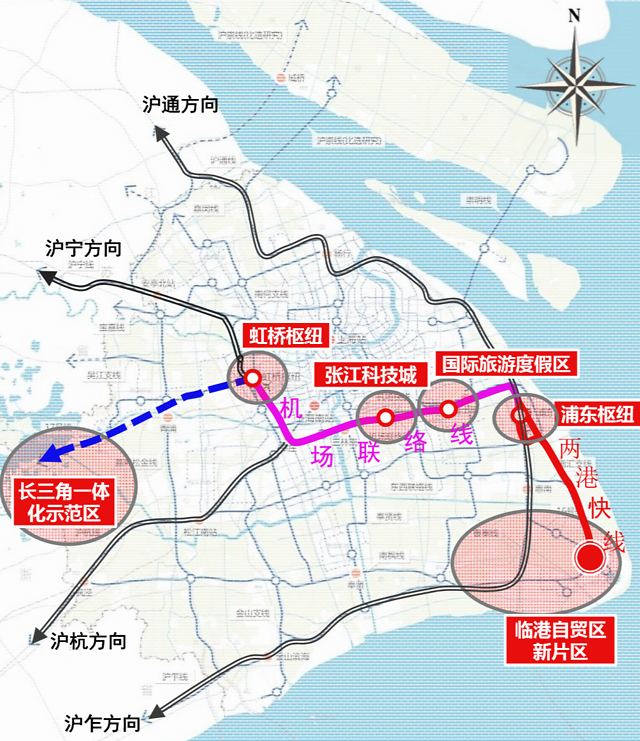 临港新片区发布交通规划3条铁路将直通市中心浦东机场江苏省