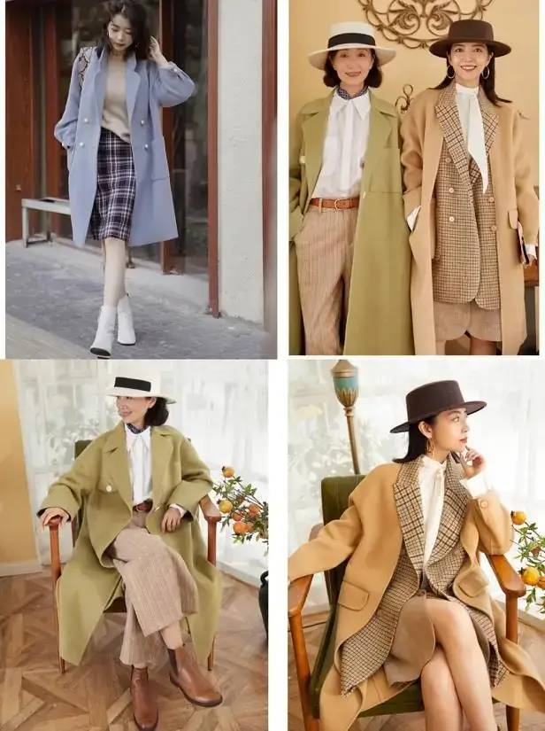 真正有品味的女人，穿大衣都选这4个“高级色”，显白又气质