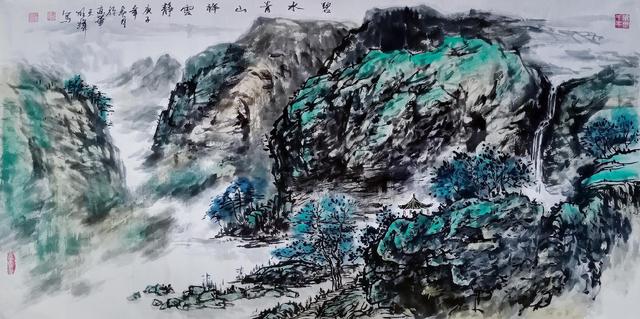 当前,画家王明辉老师原创山水作品国内市场收藏润格:20000元/平尺,将