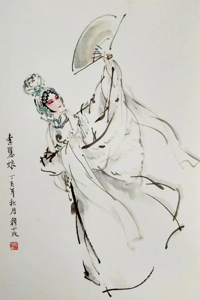 失聪画家潜心学画20年,笔下的水墨旦角儿,一行一止,皆意态风流__凤凰