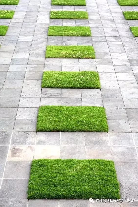 让铺装归于软硬之间,来自草坪的别样风貌——豪宅自建房别墅农村乡村