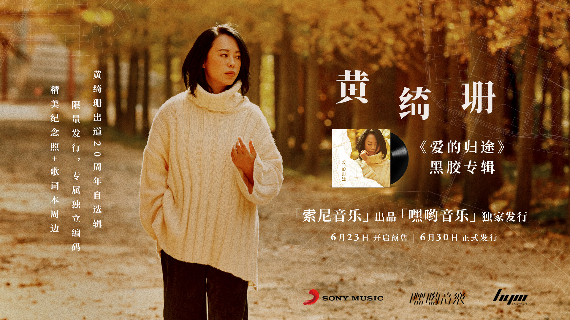 黄绮珊爱的归途黑胶专辑正式开启预售