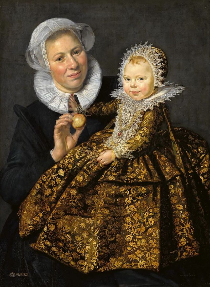弗兰斯·哈尔斯《凯萨琳娜·霍夫特和她的奶妈》(Catharina Hooft with her Nurse)，1619-1620