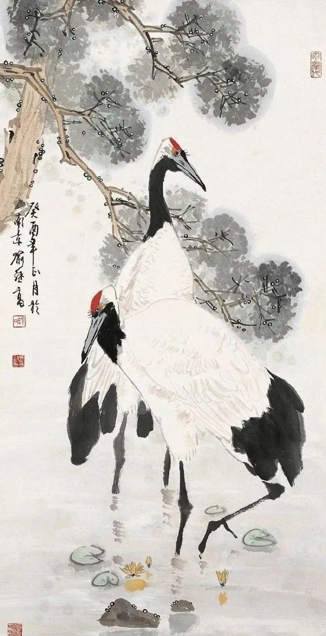 喻继高瑞鹤图:寓意吉祥