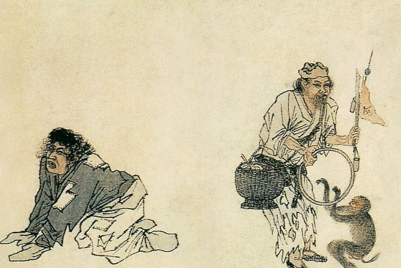 上图为明代周臣所画的《流民图》的一部分,图中人物衣衫褴褛,面有饥色