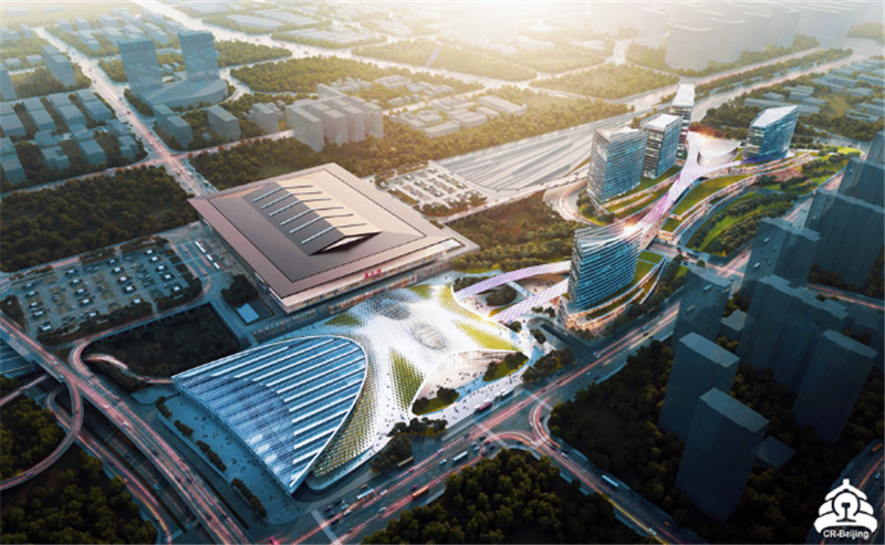 标志着北京七大铁路交通枢纽之一的星火站主体结构顺利封顶