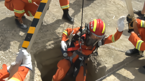 吐鲁番男子坠坎儿井，消防下到30米井底救出
