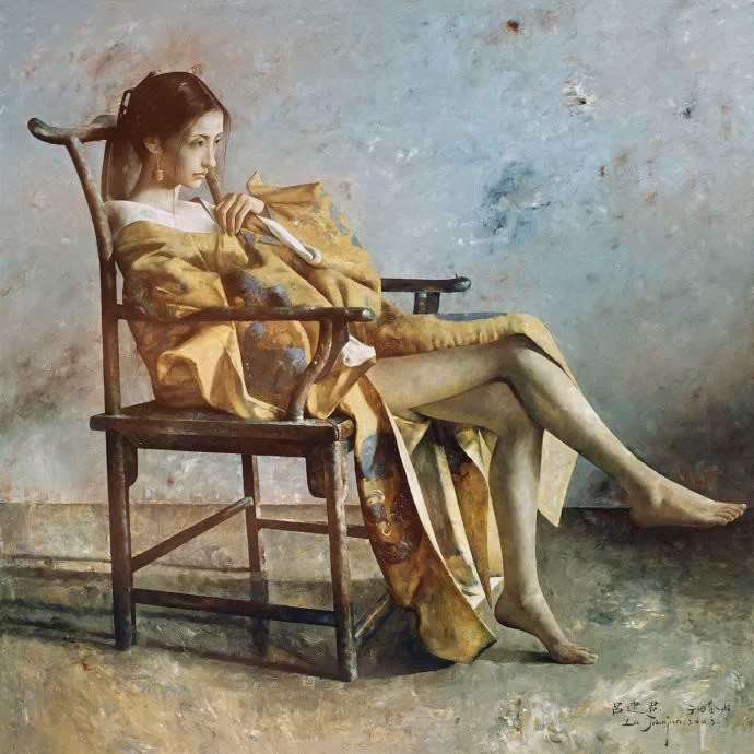 油画里的美腿女子真是美的不像话谁画的