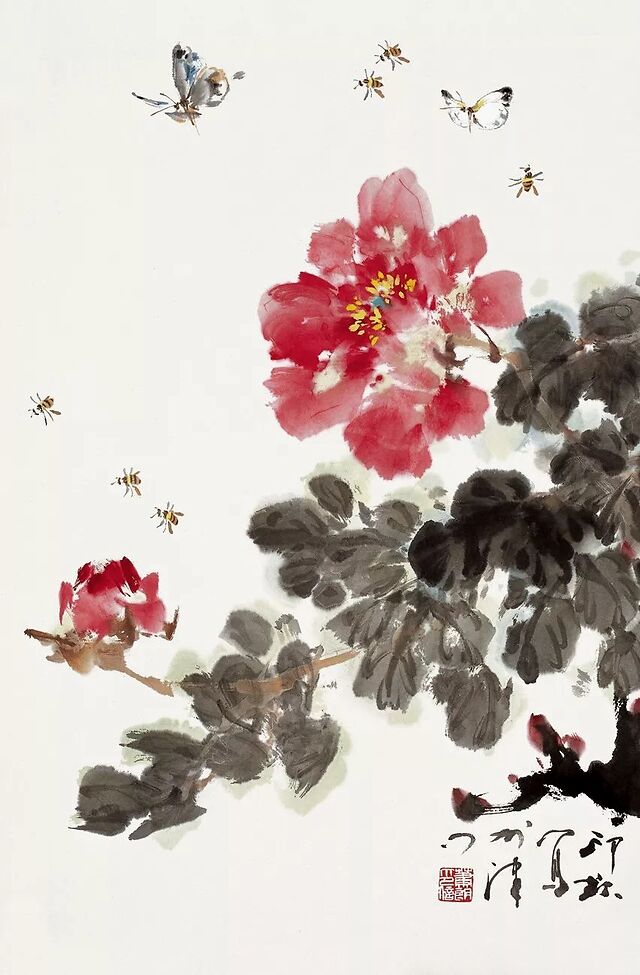 萧朗百幅牡丹芍药图——润秀典雅 爽劲大气