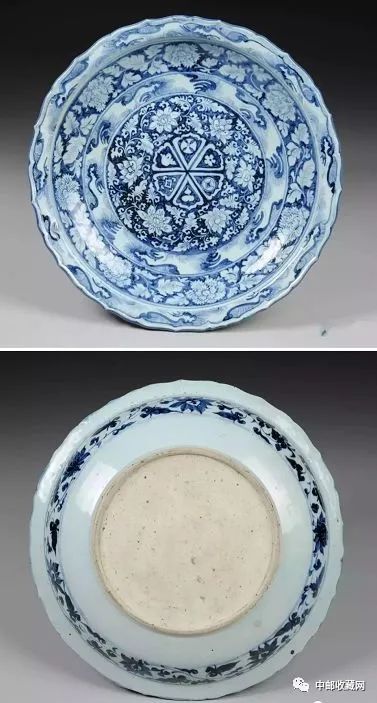 元青花宝相花卷草纹盘 日本大阪市立东洋陶瓷美术馆收藏