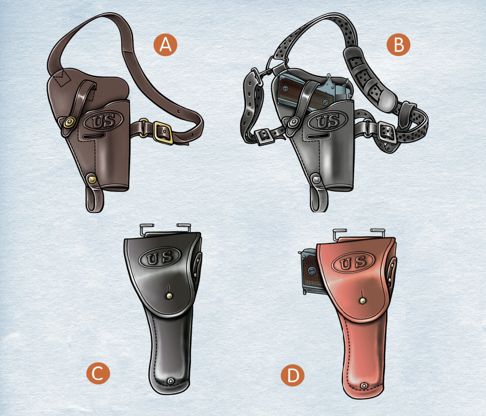 m1911a1型自动手枪的 牛皮制枪套