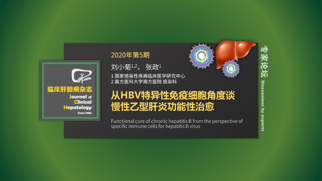 專家論壇張政從hbv特異性免疫細胞角度談慢性乙型肝炎功能性治癒