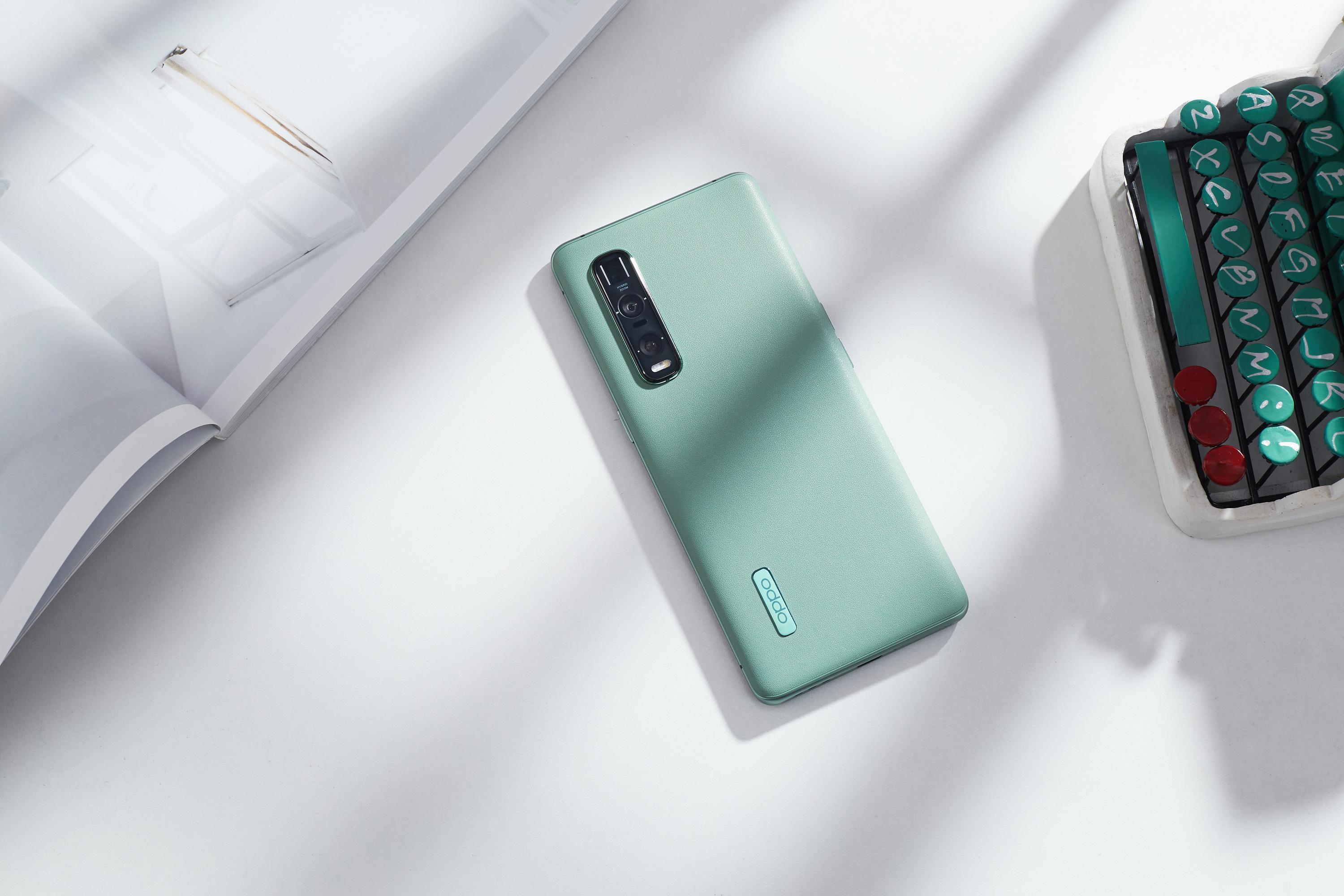 上半年手机配色oppofindx2pro竹青色能排第几