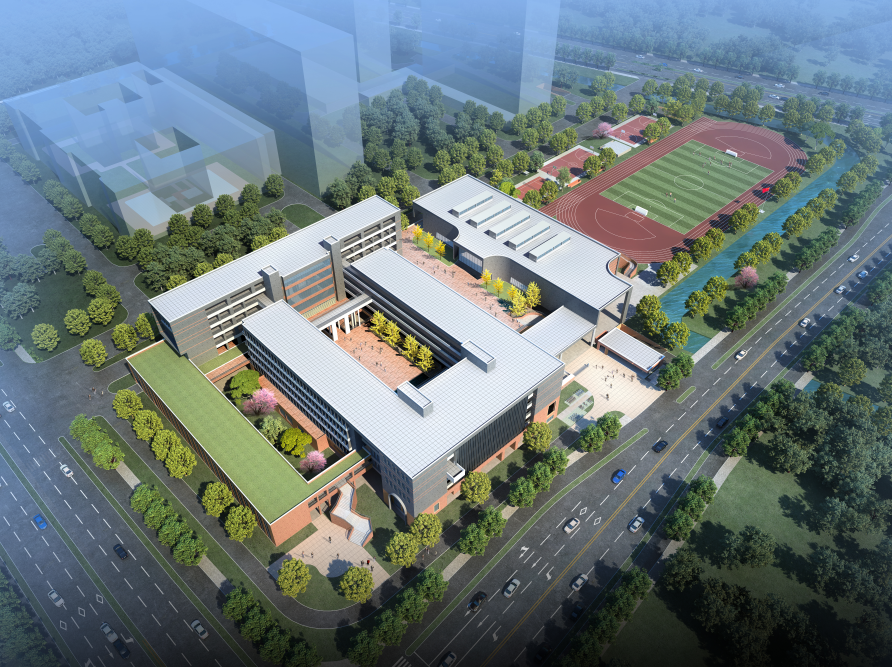 金桥初中主体结构封顶 预计明年交付