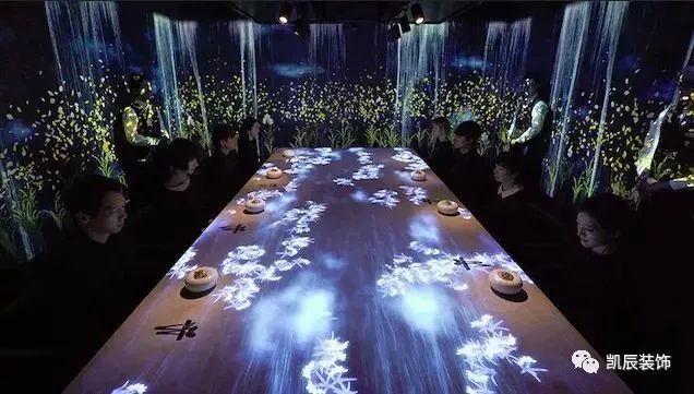 室内空间更像是一个欣赏新媒体数字艺术的展厅,为展览,活动,艺术聚会