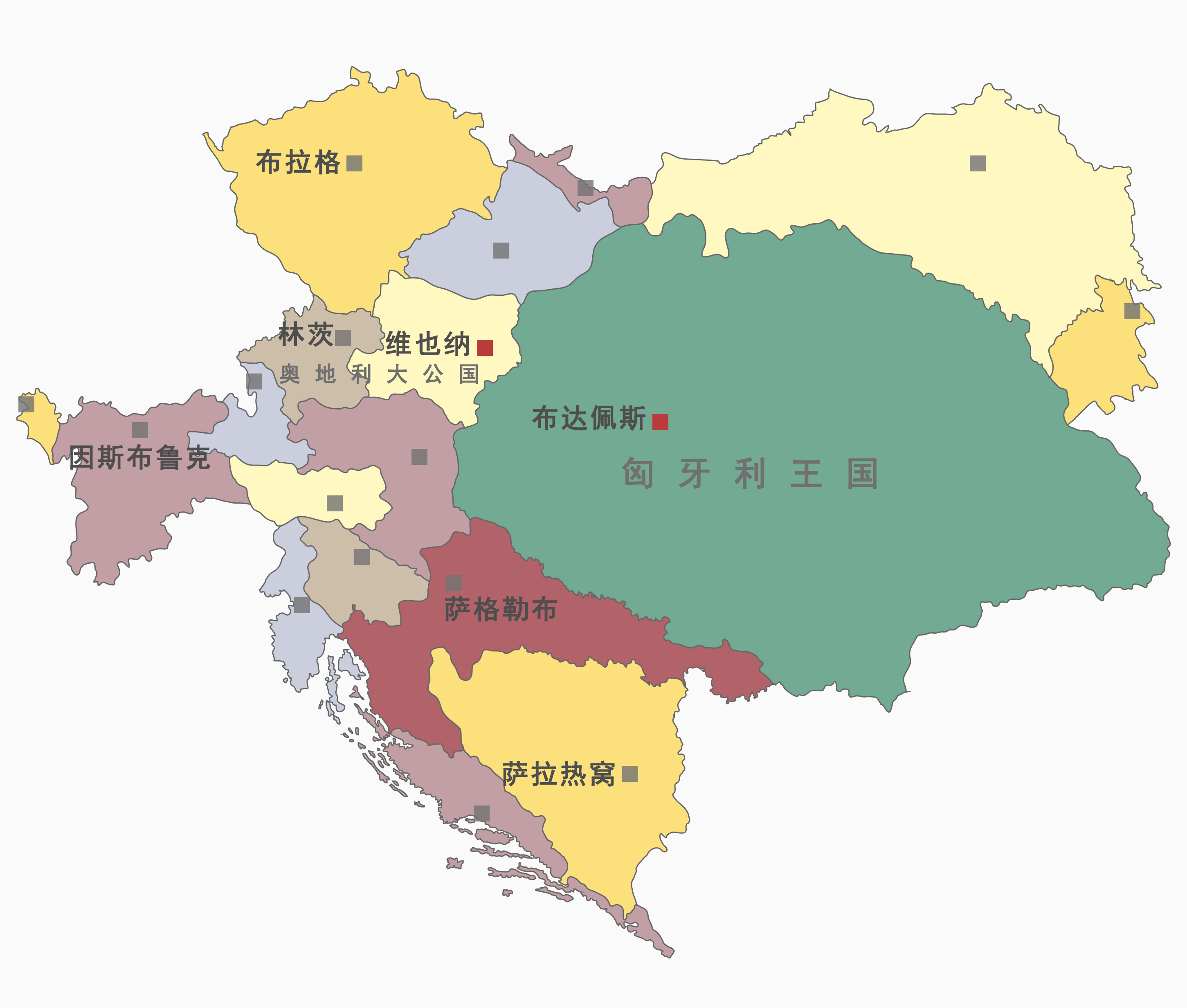 匈牙利行政区划图图片