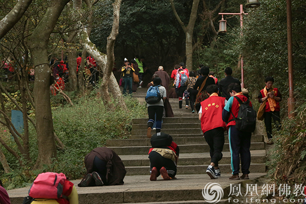 随喜参加的护法居士（图片来源：凤凰网佛教 摄影：普陀山佛教）