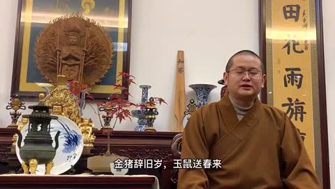 湖北咸宁大乘禅寺心平法师庚子新春祝福