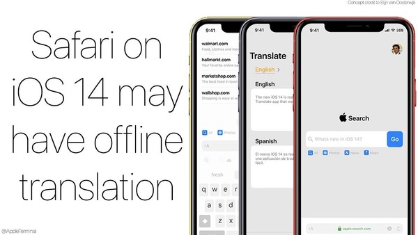 iOS 14使用Safari网页翻译（图源来自网络）