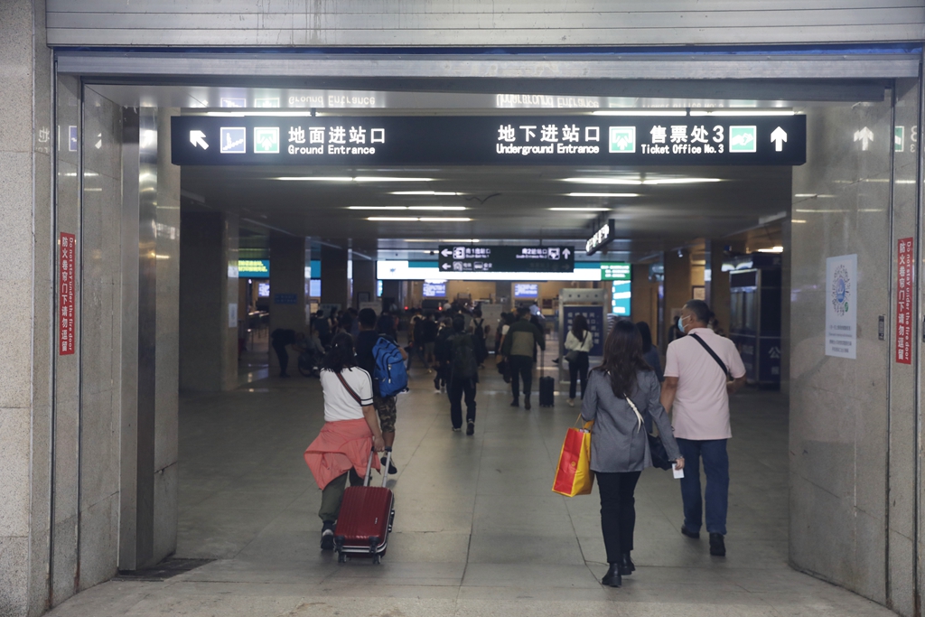 汉口站地下进站口恢复开放无缝对接地铁的便利回来了