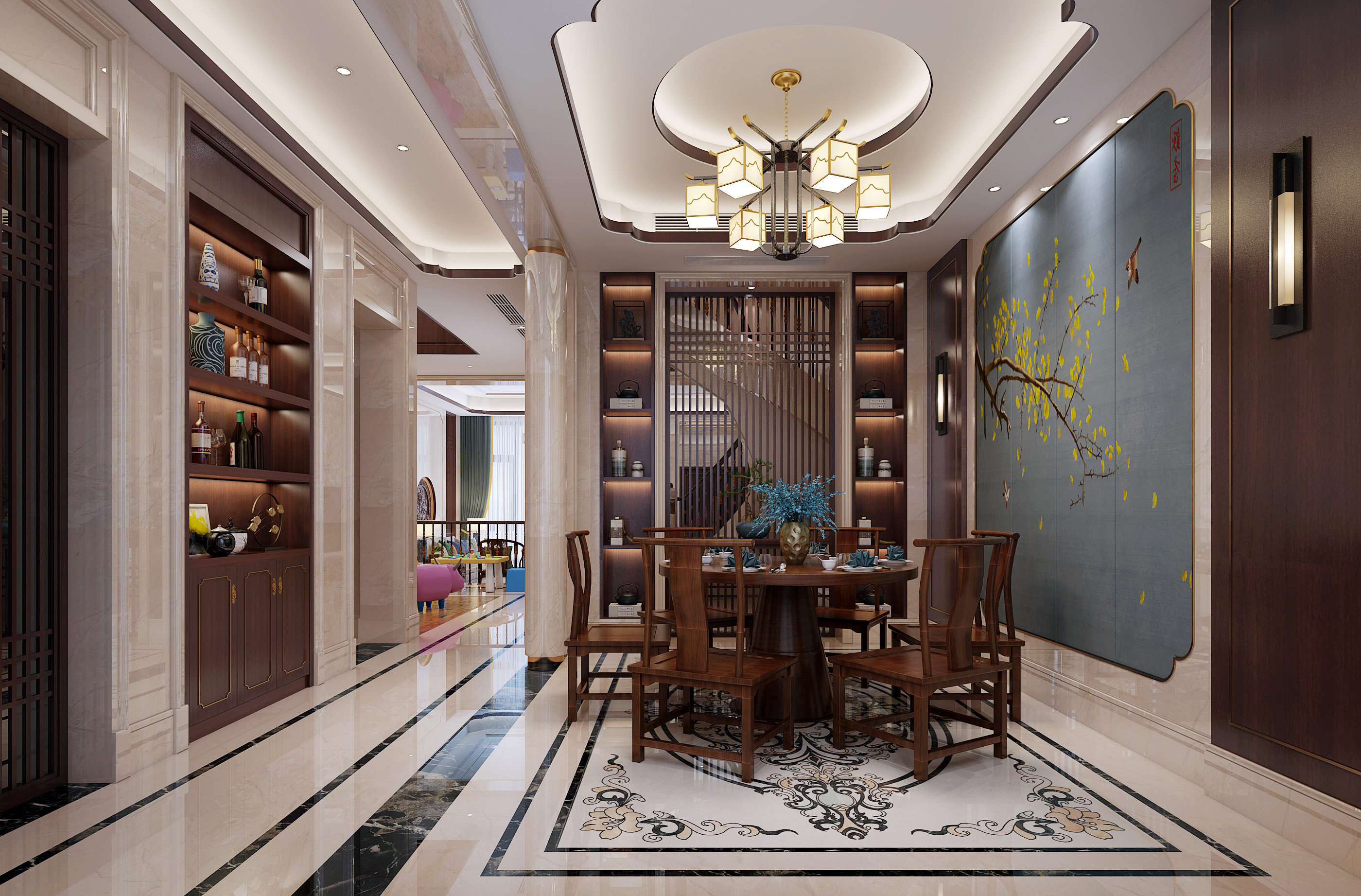 无锡别墅装饰-望湖御景朱元章 420平 新中式__凤凰网