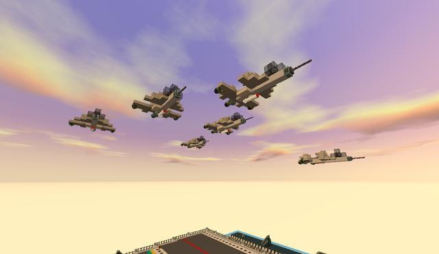 迷你世界:海上霸主"航空母舰"地图鉴赏,拥有14架飞机5辆坦克!