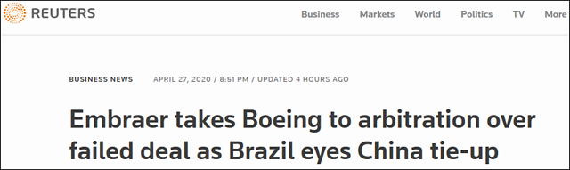 巴航工业被波音甩了 巴西副总统：该找中国合作了