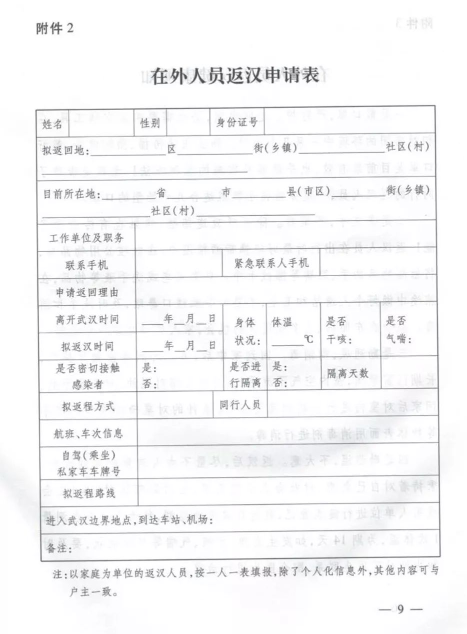 在外人员可以这样返回武汉 要符合几个条件