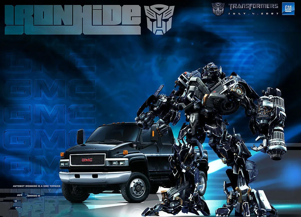 叫"铁皮"(ironhide),他是博派领袖擎天柱身边最忠诚的卫士和武器专家