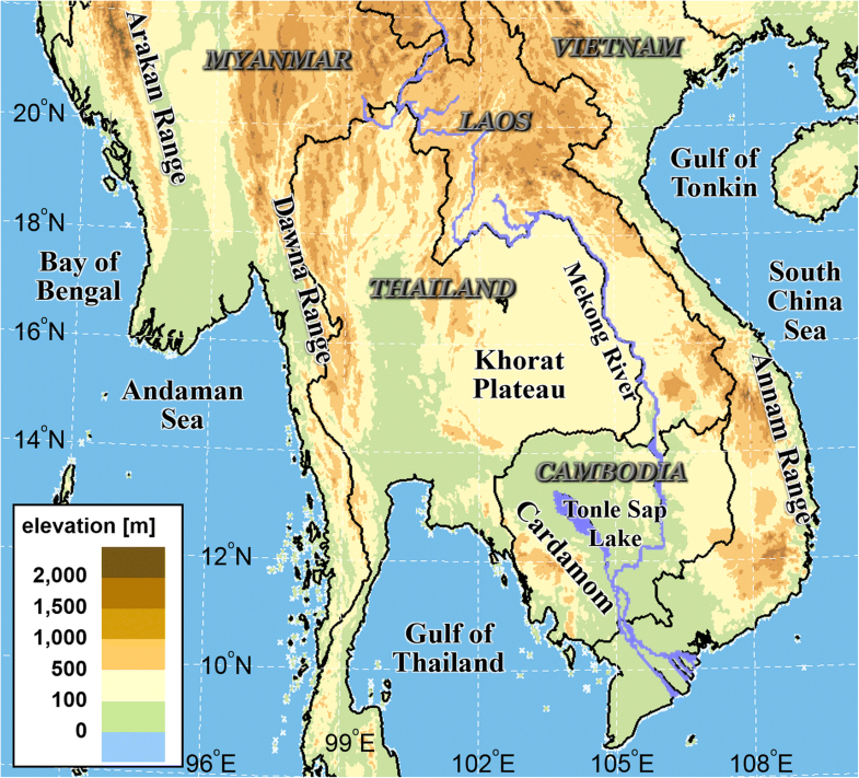 泰国的地形类型图片