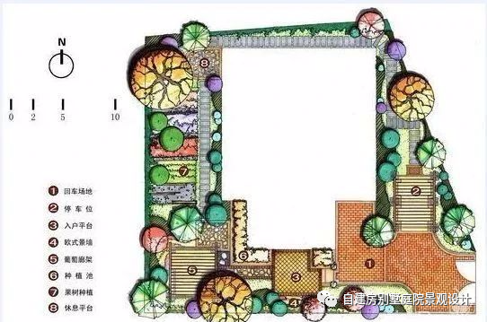 16个庭院景观规划设计彩平方案图——豪宅自建房别墅农村乡村庭院子私家花园景观绿化翻新改造设计__凤凰网