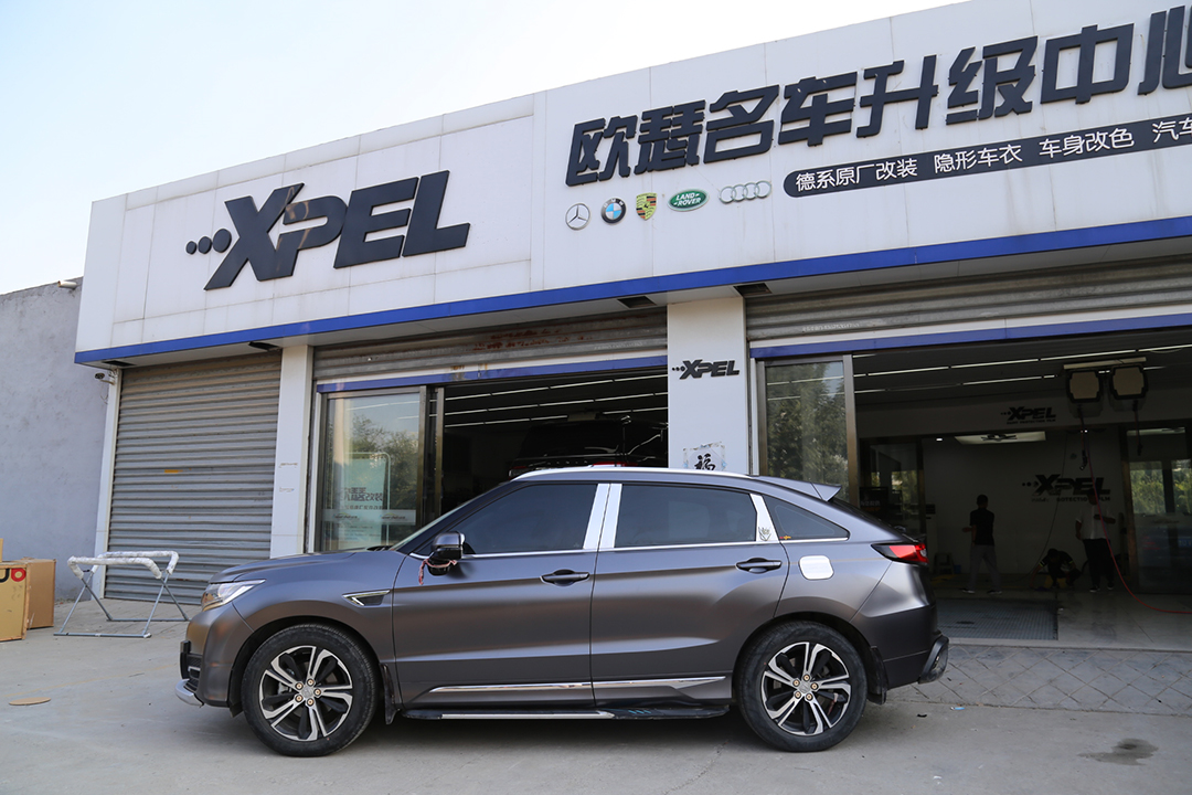 本田ur-v济南欧瑟全车改色贴膜车衣裳电光金属太空灰