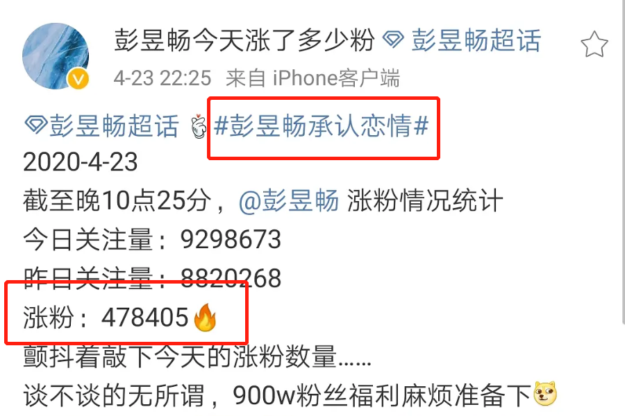 顺藤摸瓜大戏:彭昱畅女友兔小兔曾幸曝光,饭圈无人不识