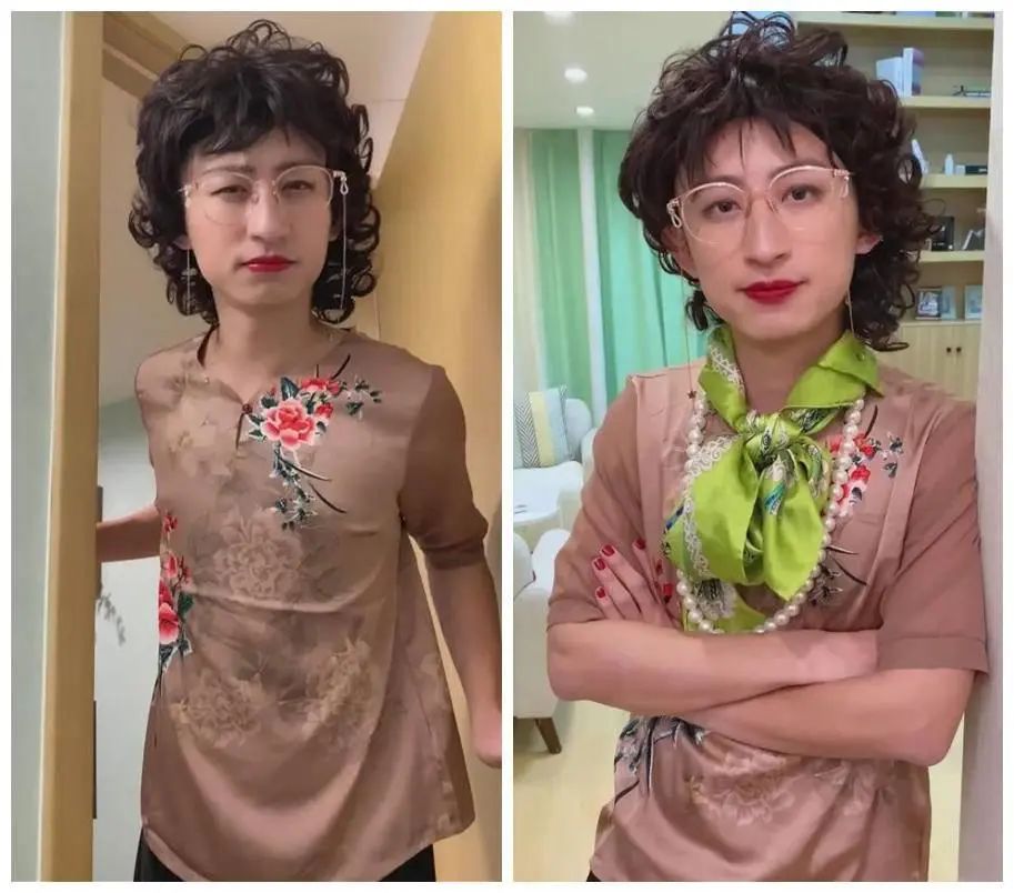 95后青岛小伙扮中年大姨火了私服简约清新没想到竟是个潮男