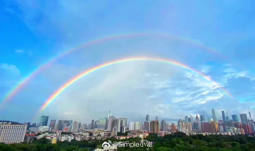 深圳蓝再遇双彩虹,这是专属于深圳人的小幸运!