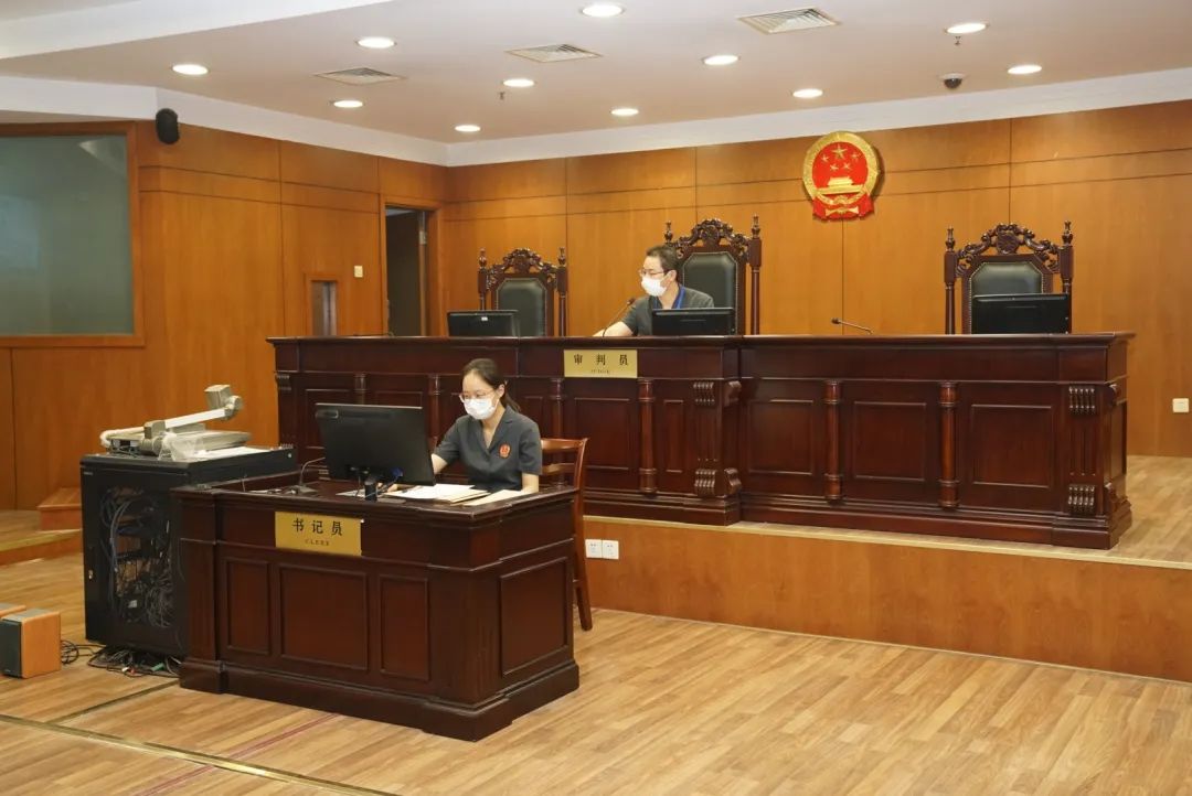庭审现场。  本文图片 上海市金山区人民法院提供
