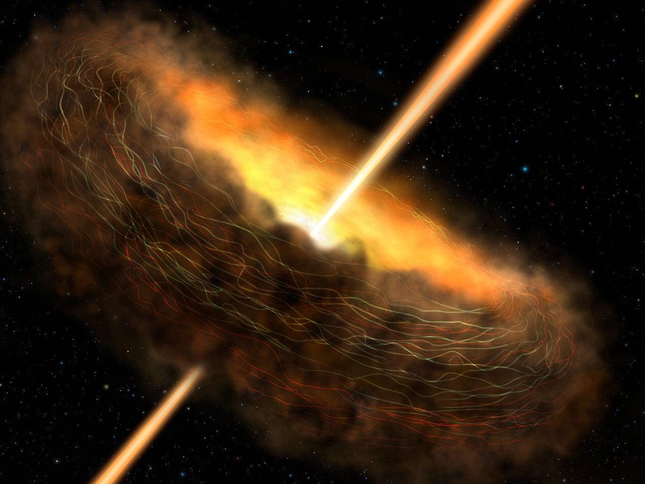 天文学家拍摄到一个以接近光速喷出喷流的黑洞