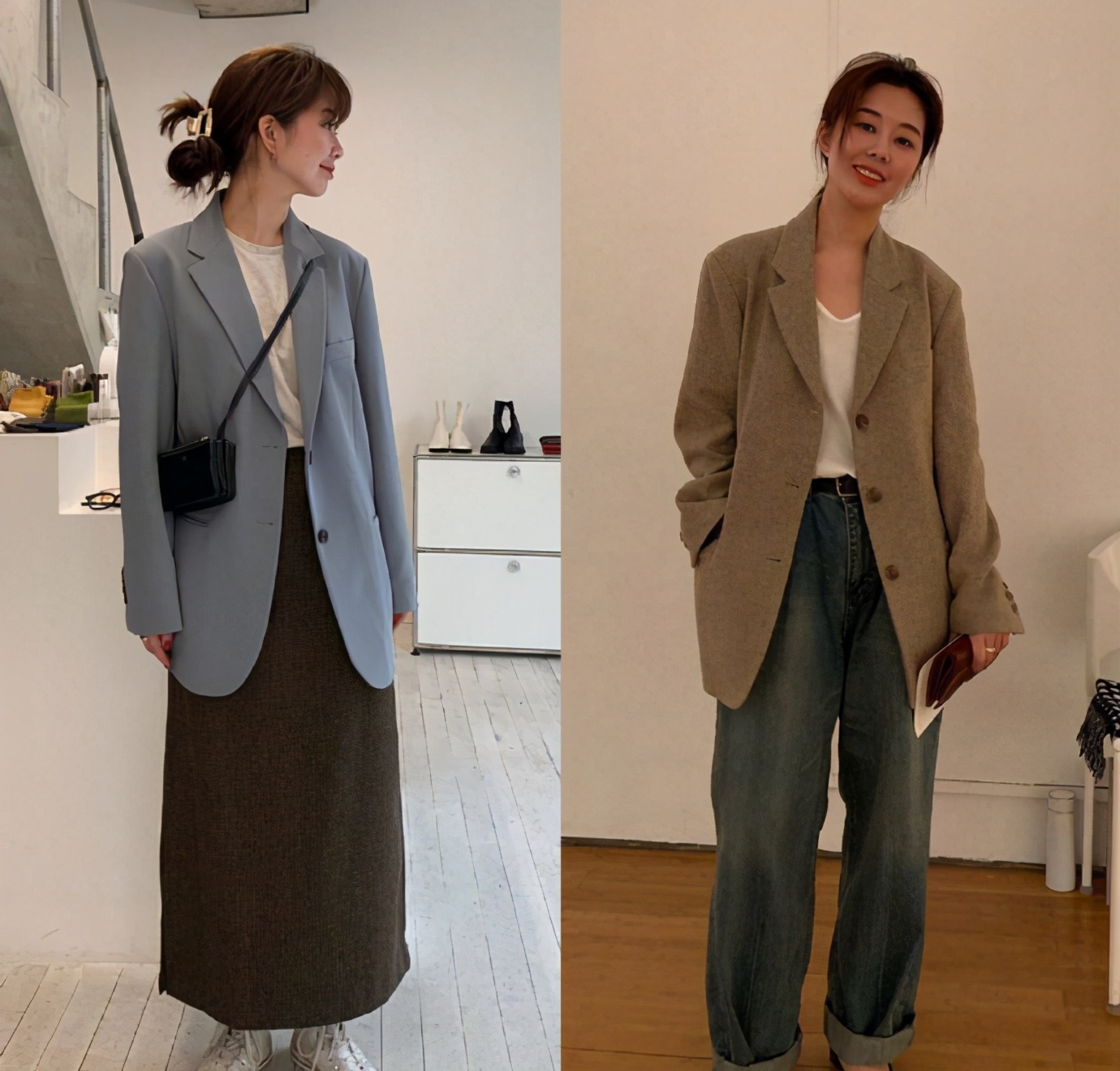 40岁女人别刻意"装嫩"了,这6种休闲通勤穿搭,让你秒变气质