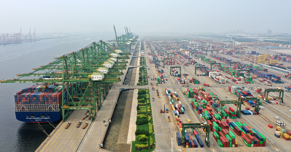 天津中心渔港码头图片