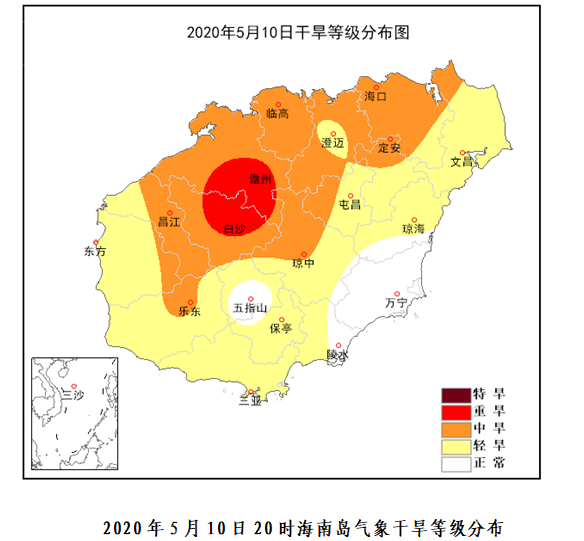 5月4日至10日海南77个乡镇最高温度超过40