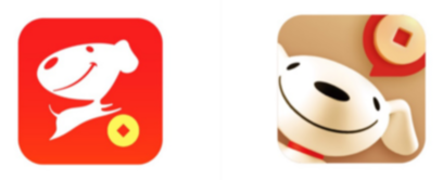 右为升级后的京东金融logo
